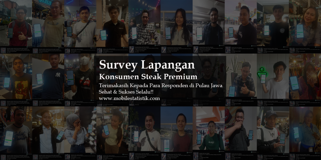sebar kuesioner, steak, premium